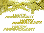 Gold Happy Anniversary Confetti